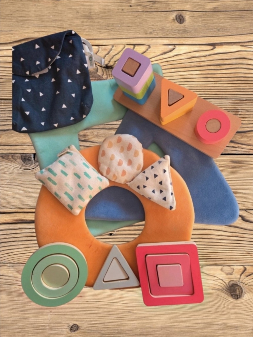 KiwiCo Panda Crate Solve With Me Toddler Wooden & Fabric Toy Bundle Lot